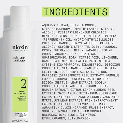 Nioxin System 2 Conditioner capelli naturali con assottigliamento avanzato - Planethair