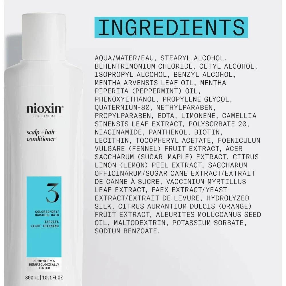 Nioxin System 3 Conditioner capelli colorati con assottigliamento lieve - Planethair
