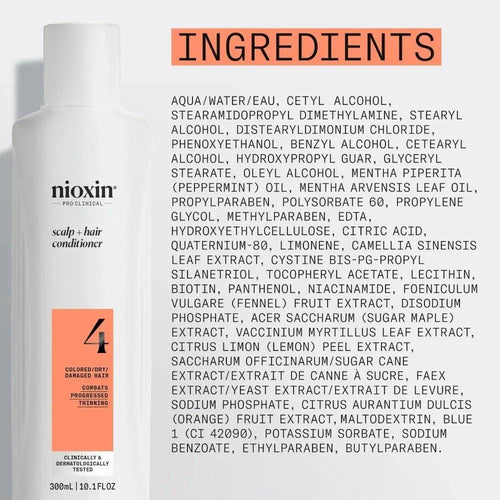 Nioxin System 4 Conditioner capelli colorati con assottigliamento avanzato - Planethair
