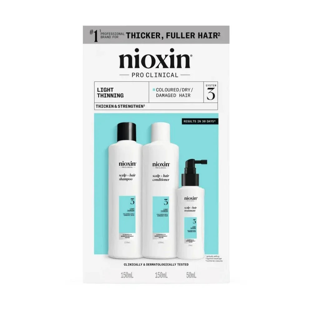 Nioxin System Kit 3 capelli colorati con assottigliamento lieve