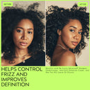 Prima e dopo Aveda One For All Leave-in Elixir su capelli ricci - controlla il crespo e migliora la definizione dei ricci