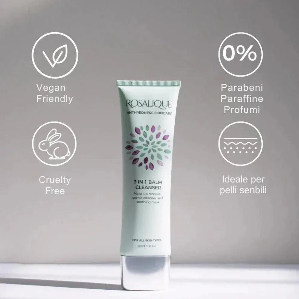 Rosalique 3 in 1 Balm Cleanser balsamo detergente viso 100ml - Planethair