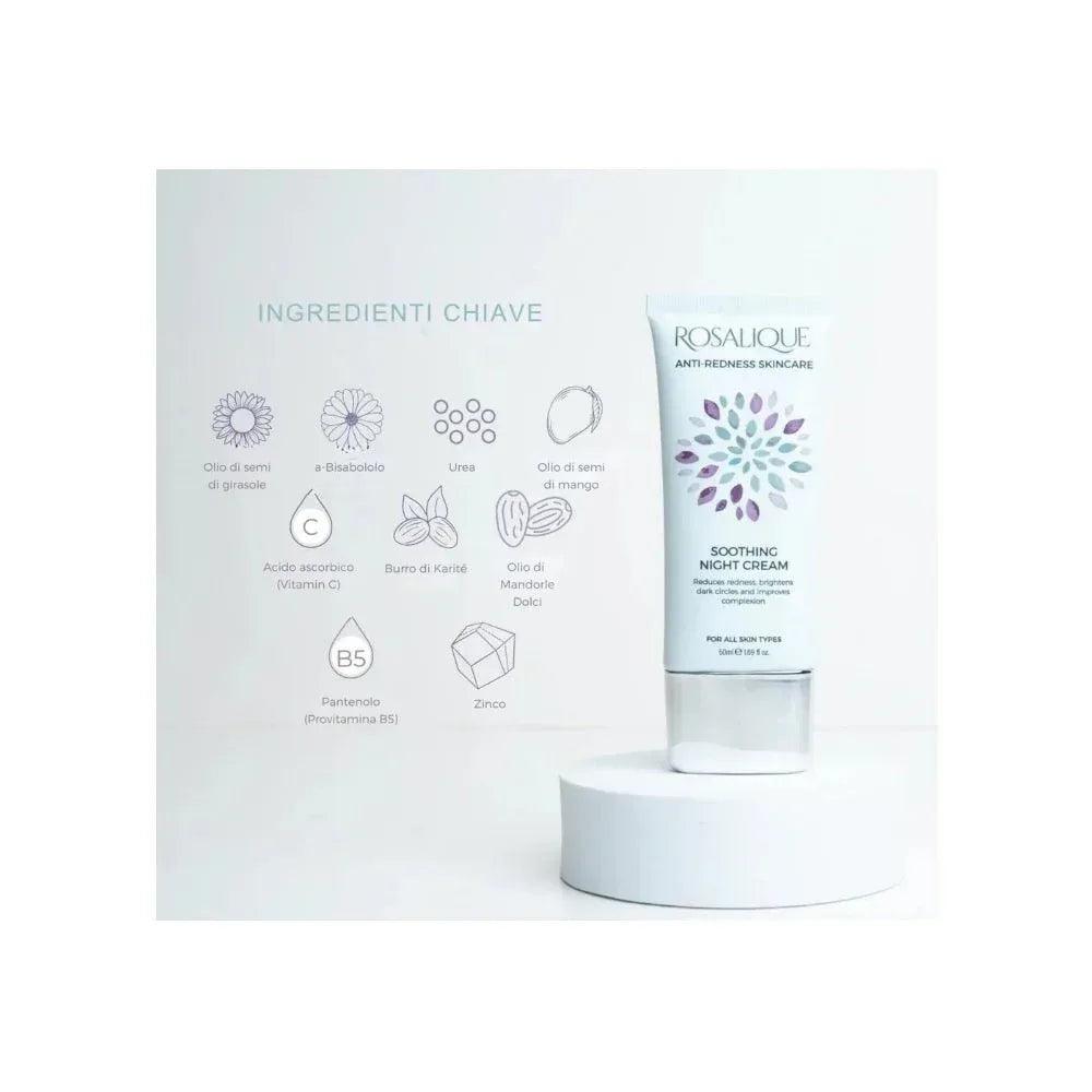 Rosalique Soothing Night Cream pelli sensibili lenitiva 50ml - Planethair