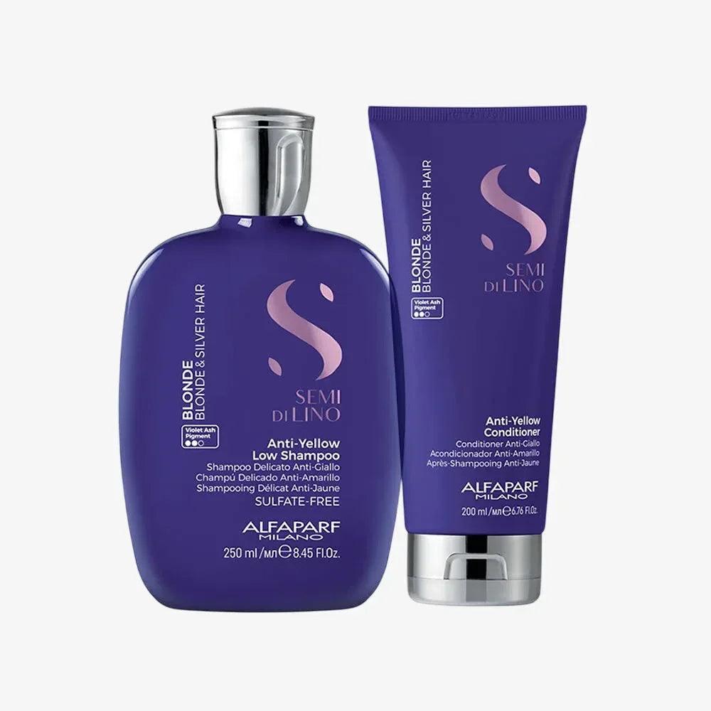 Alfaparf Milano Semi di Lino Blonde Kit Shampoo e Balsamo - Planethair