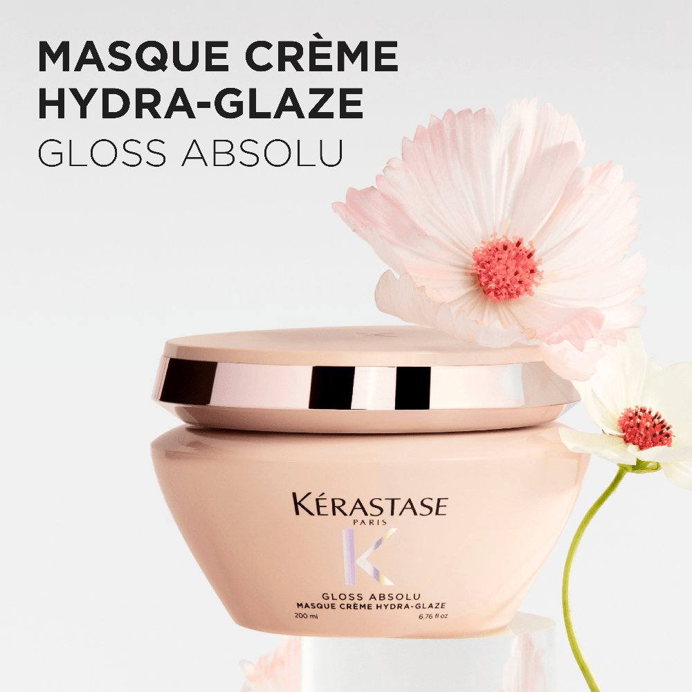 Risultato capelli lucenti setosi dopo trattamento Kérastase Masque Hydra-Glaze

