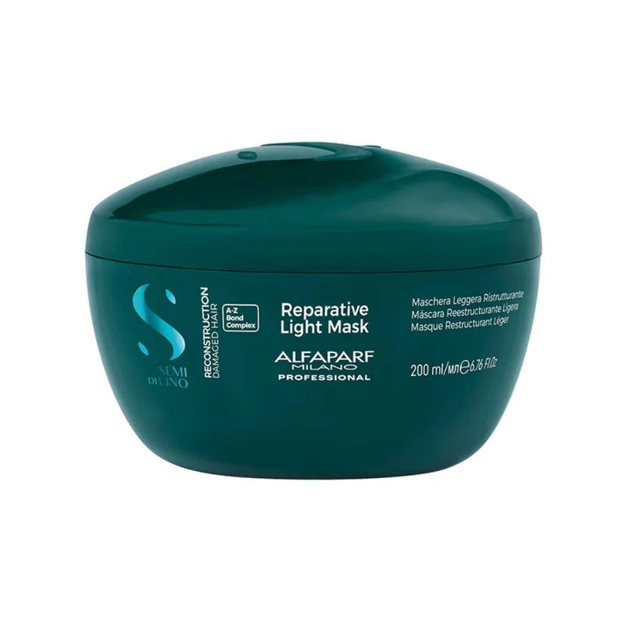 Reconstruction Reparative Light Mask Alfaparf Semi di Lino capelli fini danneggiati - Planethair 