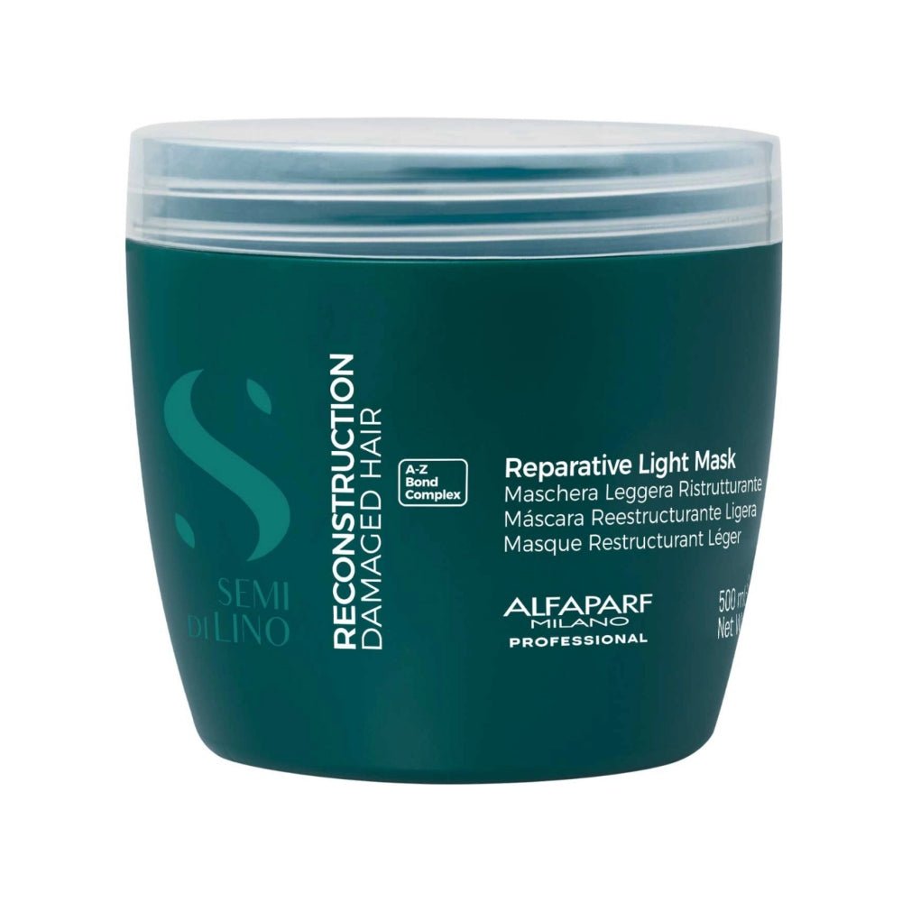 Reconstruction Reparative Light Mask Alfaparf Semi di Lino capelli fini danneggiati - Planethair 