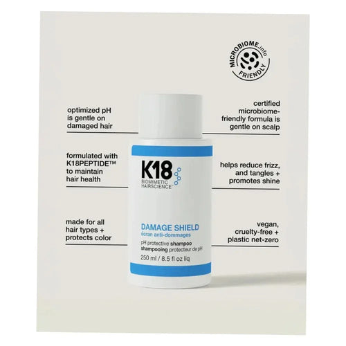 K18 Damage Shield pH Shampoo 250ml - Shampoo Protettivo pH Bilanciato - Planethair