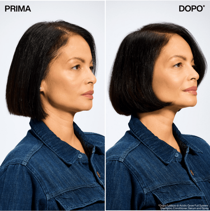 Redken Acidic Grow Full Trattamento volumizzante risultati capelli più pieni e corposi test donna 
