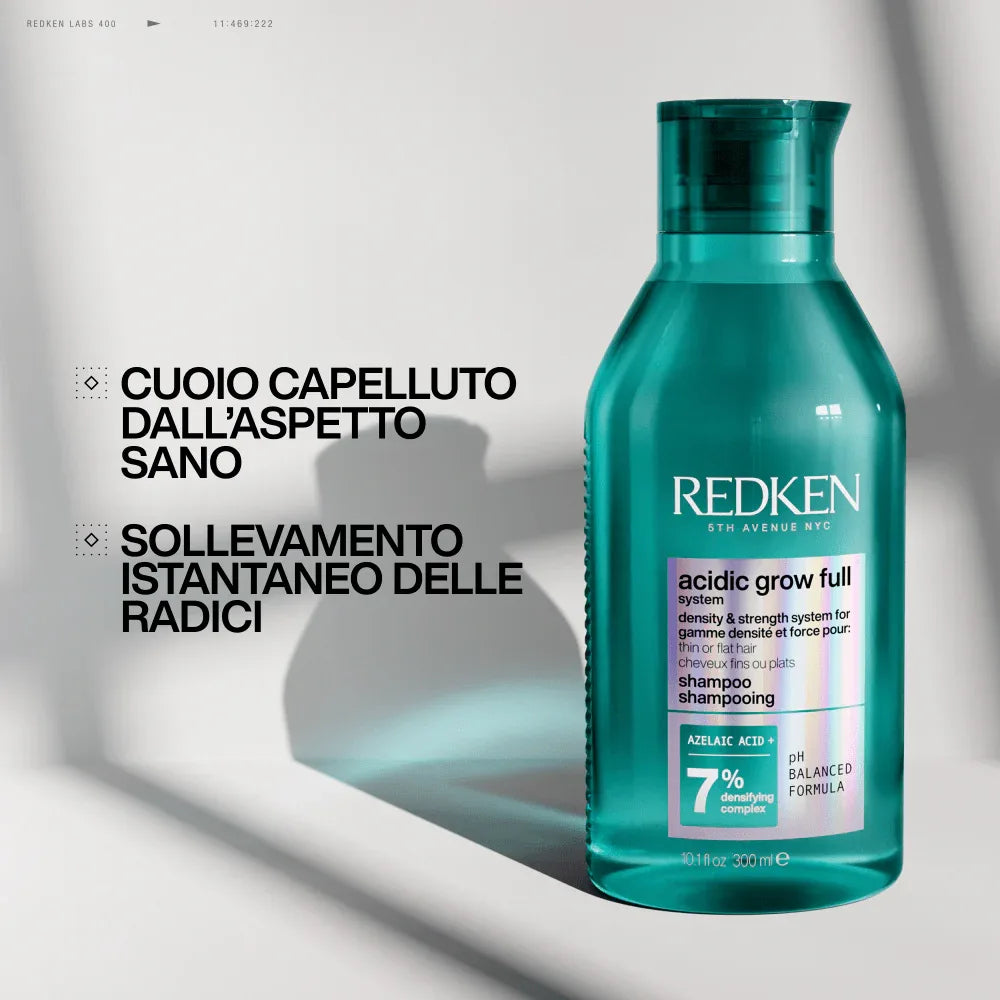 Redken Acidic Grow Full Shampoo Densificante Capelli Fini 300ml - Planethair