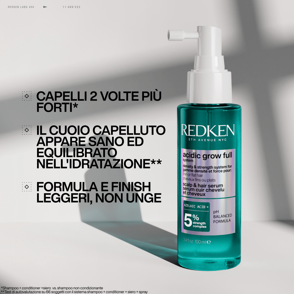 Benefici Redken Acidic Grow Full System Siero Riequilibrante Cuoio Capelluto 100ml