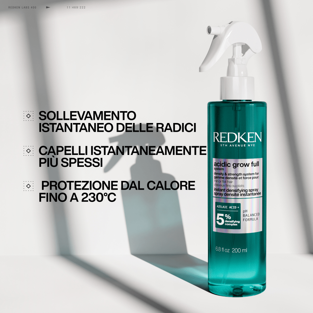 Redken Acidic Grow Full System Spray Densificante Volume Istantaneo e Protezione dal Calore