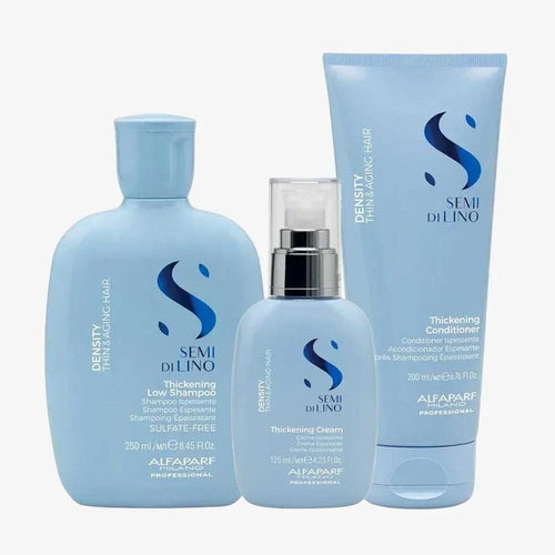 Alfaparf Semi di Lino Density Kit Trio Shampoo Balsamo e Crema - Planethair