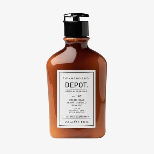 Depot No. 107 White Clay Sebum Control Shampoo uomo 250ml - Planethair