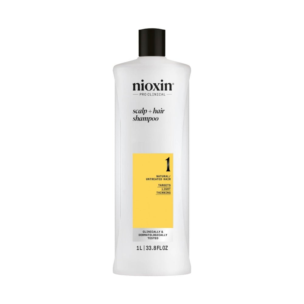 Nioxin System 1 Shampoo capelli naturali con assottigliamento lieve - Planethair 
