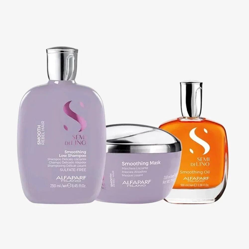 Alfaparf Milano Semi di Lino Smooth olio Kit capelli crespi - Planethair
