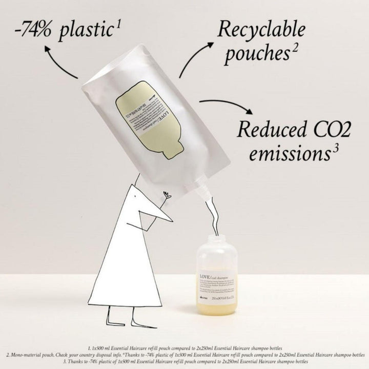 Davines Love Curl Shampoo Refill capelli ricci 500ml - Planethair 