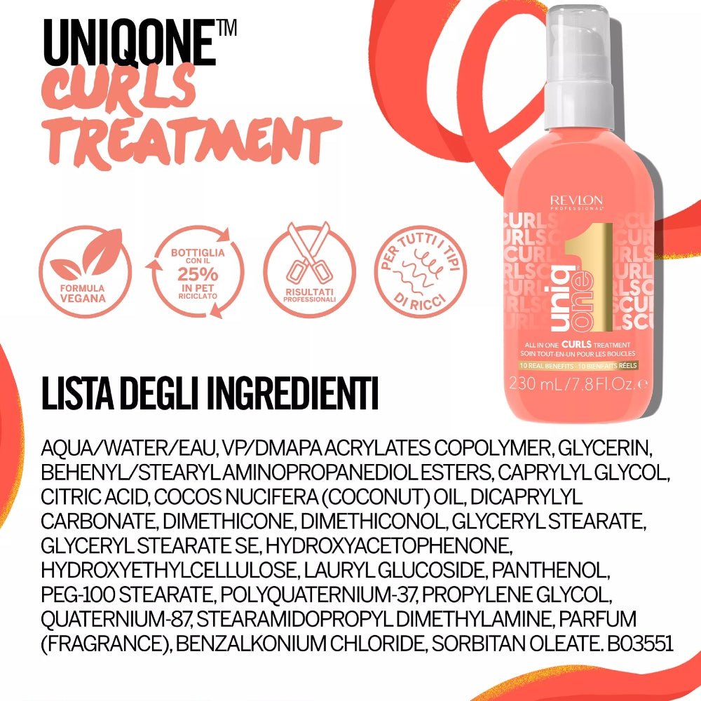 Revlon Professional Uniq One Curls Treatment capelli ricci 230ml - Planethair 