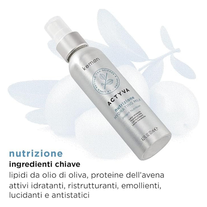 Kemon Actyva Nutrizione Latte Idratante capelli 125ml - Planethair 