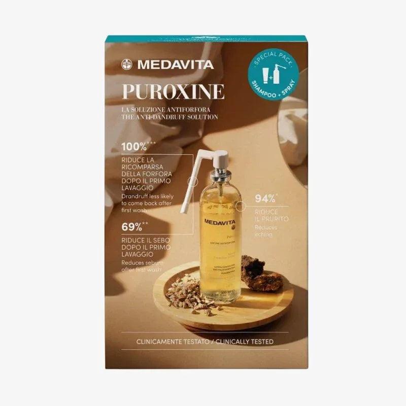 Medavita Puroxine Special Kit Anti-Dandruff Spray and Shampoo
