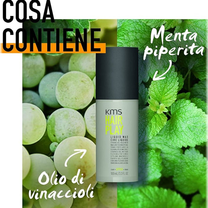 Kms Hair Play Liquid Wax cera liquida 100ml - Planethair 