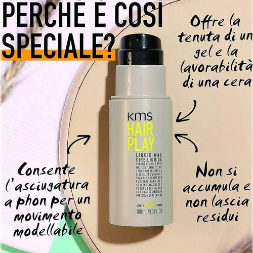 Kms Hair Play Liquid Wax cera liquida 100ml - Planethair