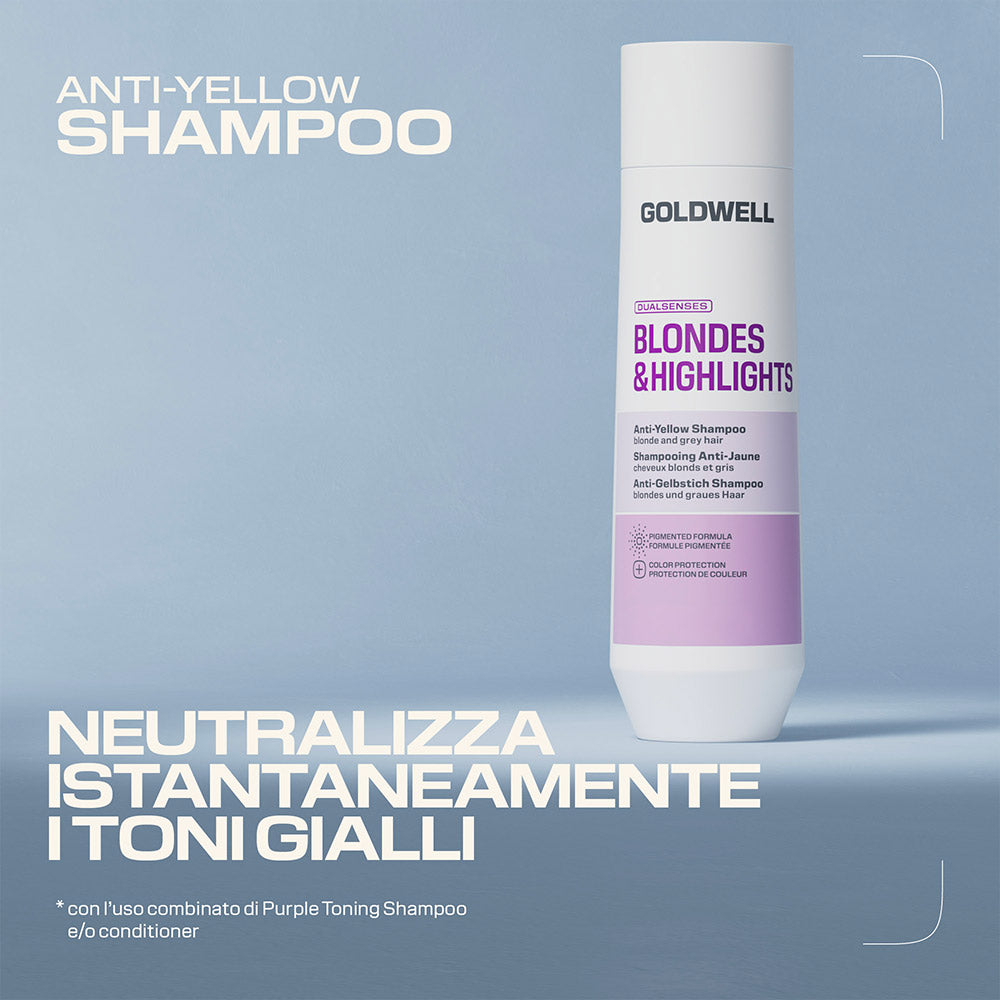 Goldwell Dualsenses Blondes & Highlights Anti-Yellow Shampoo 250 ml - immagine 2