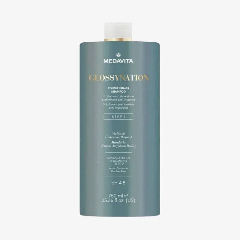 Medavita Glossynation Polish Primer Shampoo Laminazione Capelli 750ml