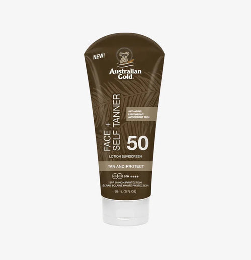 Australian Gold SPF50 Face + Self Tanner Lotion 88ml - Planethair