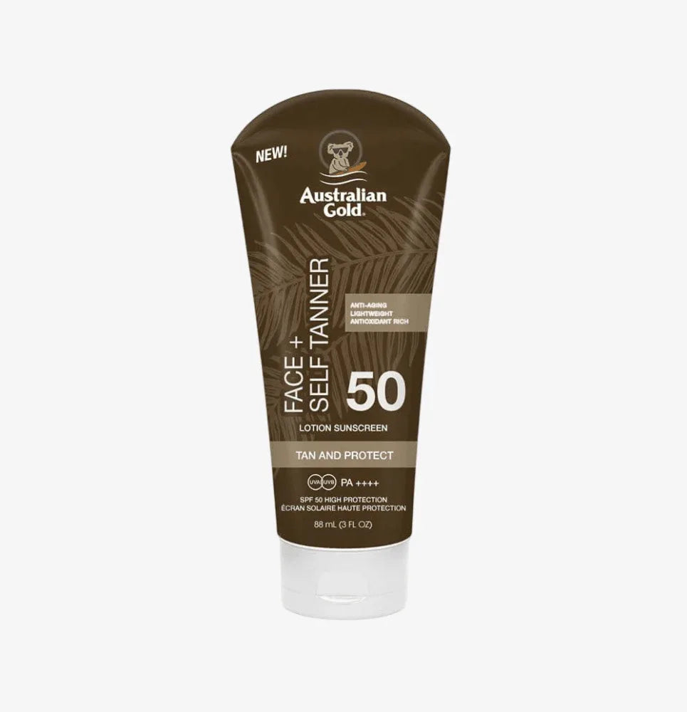 Australian Gold SPF50 Face + Self Tanner Lotion 88ml