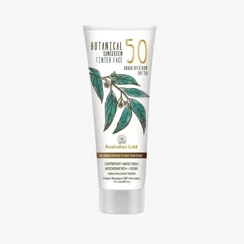 Botanical Sunscreen Tinted Face SPF 50 Dark Australian Gold 89ml crema solare viso - Planethair