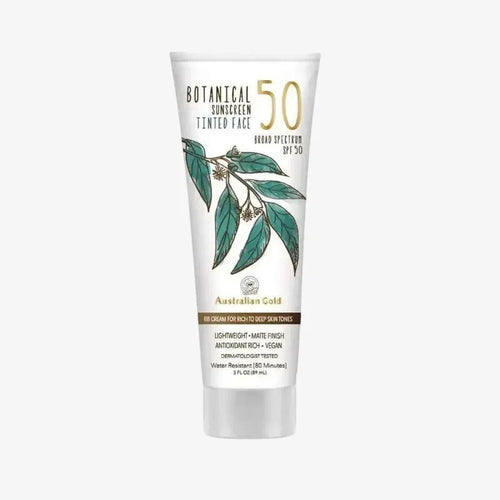 Botanical Sunscreen Tinted Face SPF 50 Dark Australian Gold 89ml crema solare viso - Planethair