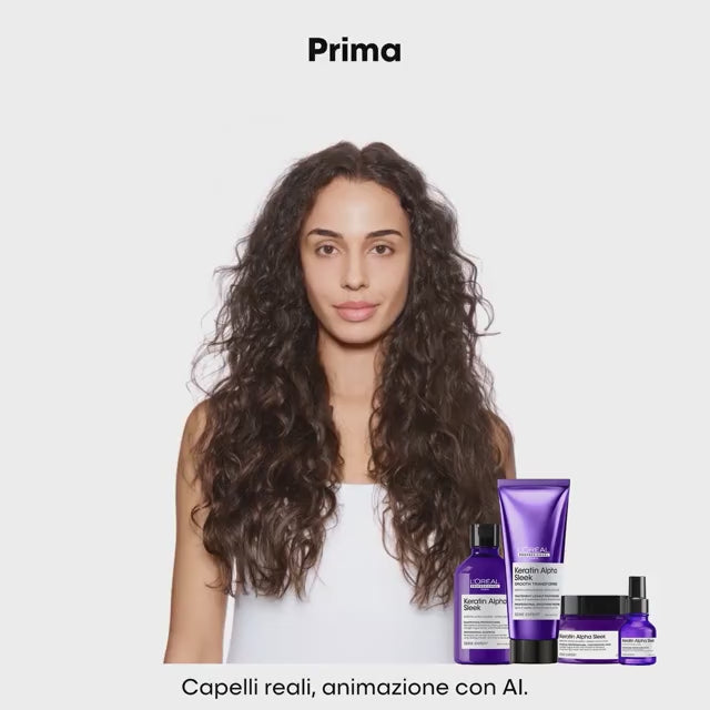 L'Oréal Professionnel Paris  Keratin Alpha Sleek linea professionale per capelli Crespi 