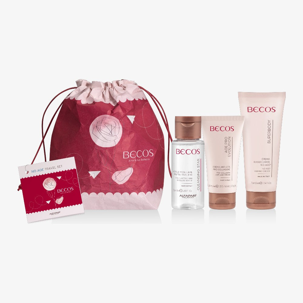 Becos No Age Pocket Kit Routine Anti Età Viso Corpo