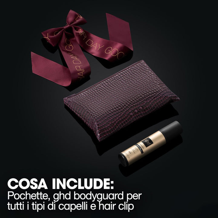 GHD Gift Set con pochette termoprotettore e hair clip