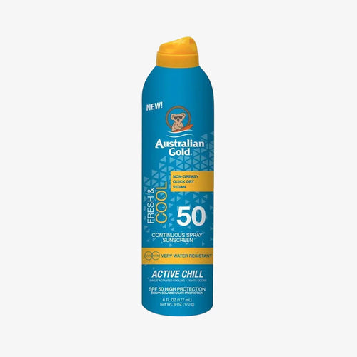 Australian Gold Active Chill Spray Continuous SPF50 177ml - Planethair