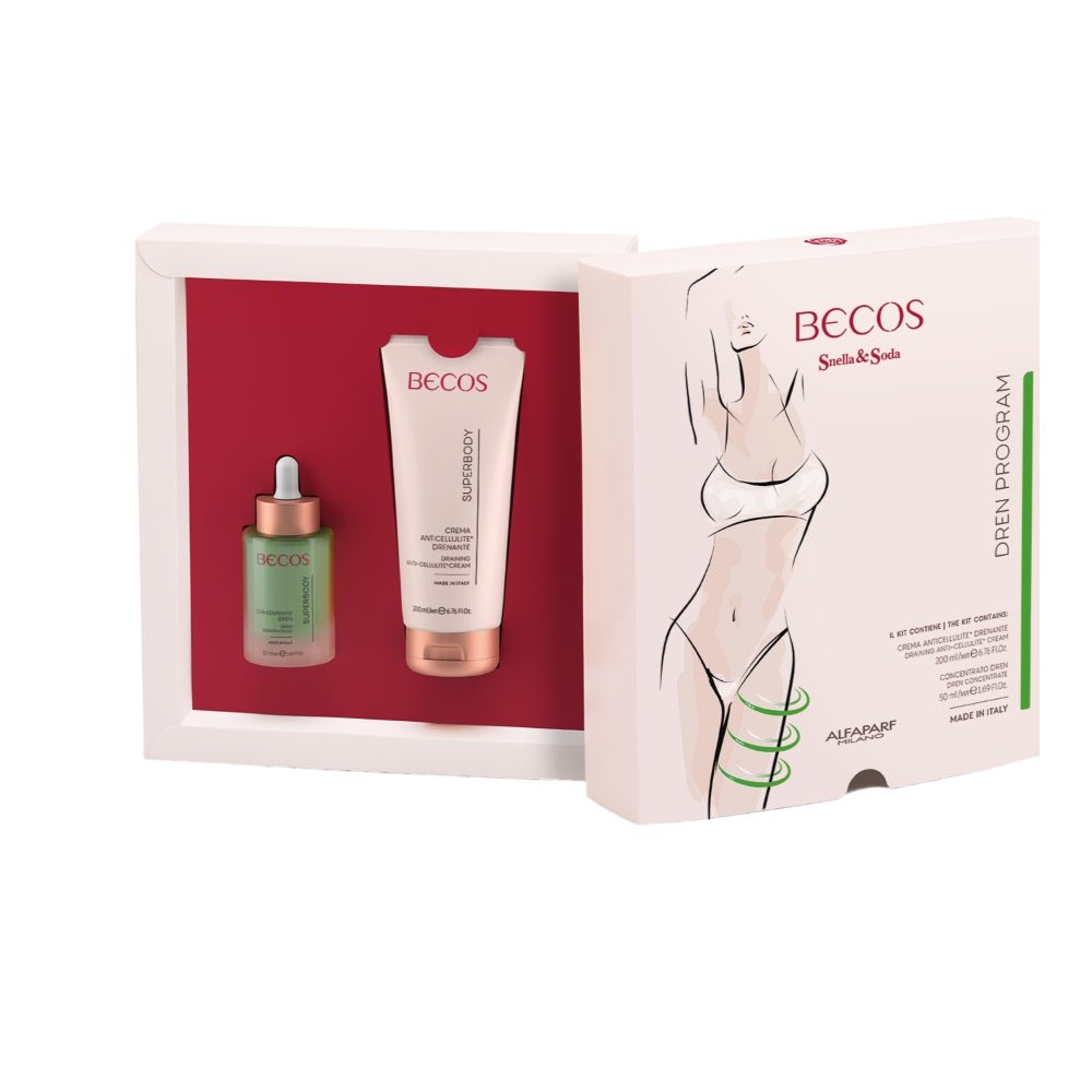 Becos Kit Dren Program Snella & Soda anticellulite trattamenti - Planethair 