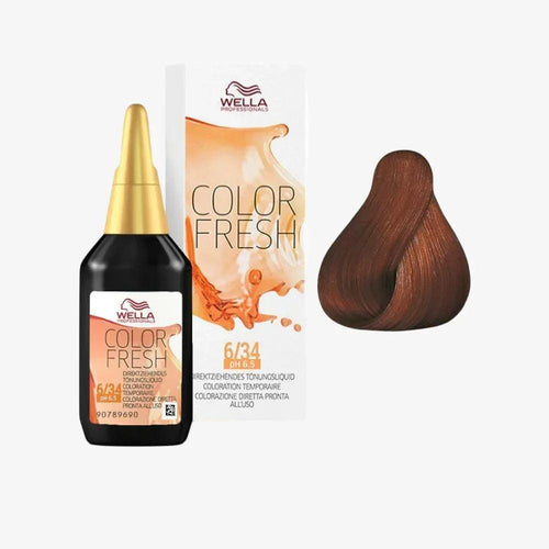 Wella Color Fresh 6-34 Biondo Scuro Oro Ramato 75ml - Planethair
