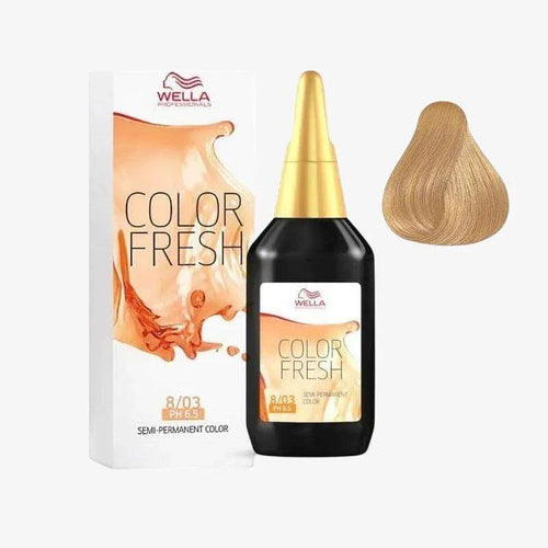Wella Color Fresh 8-03 Biondo Chiaro Naturale Dorato 75ml - Planethair