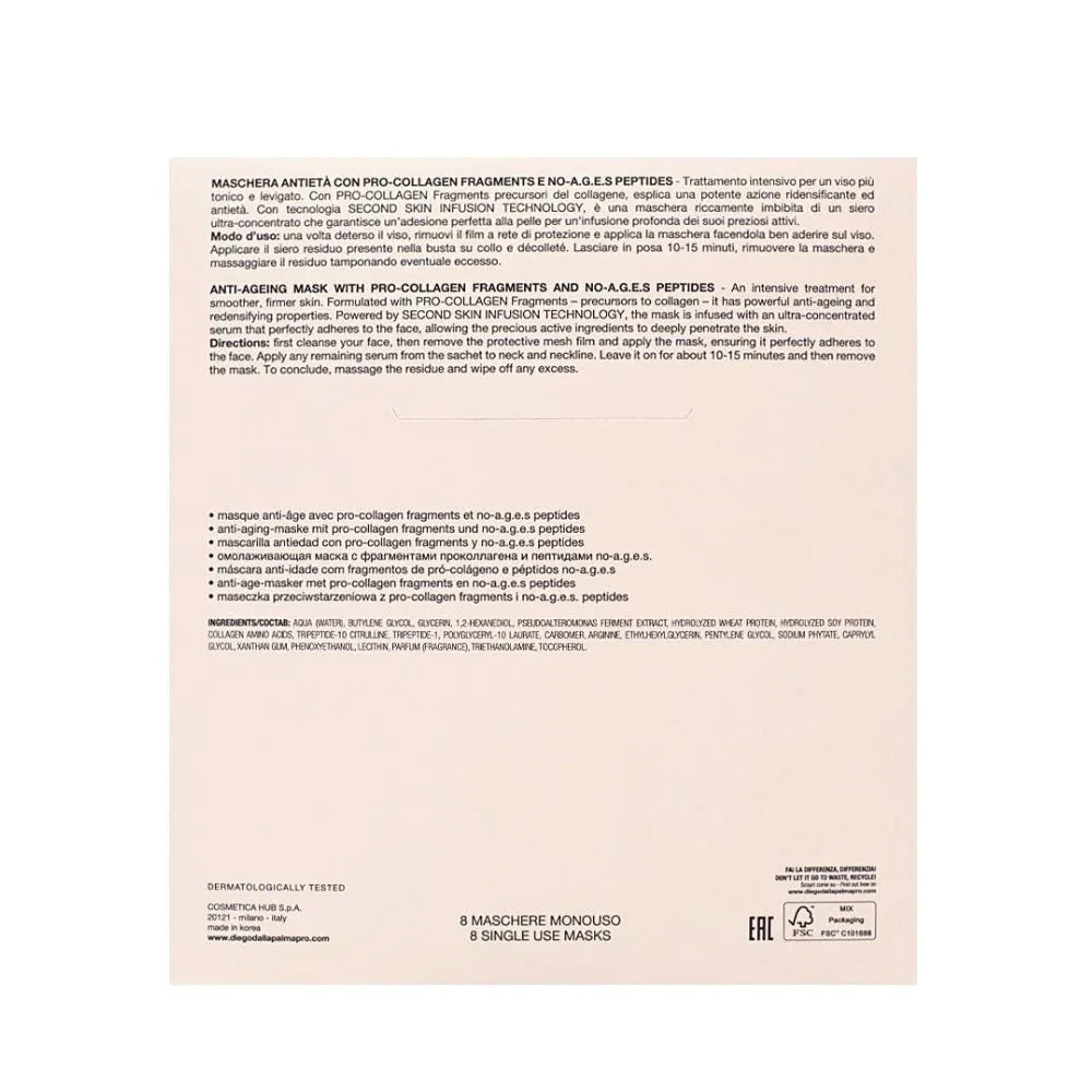 Diego dalla Palma Professional Maschera Viso Antietà Pro-Collagen 8pz - Planethair