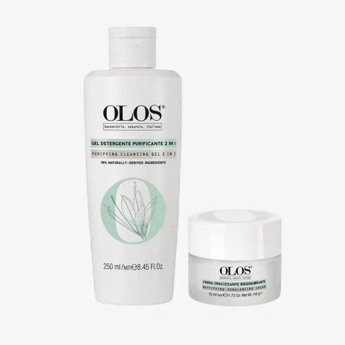 Olos Kit Gel Detergente Purificante e Crema Viso Opacizzante - Planethair