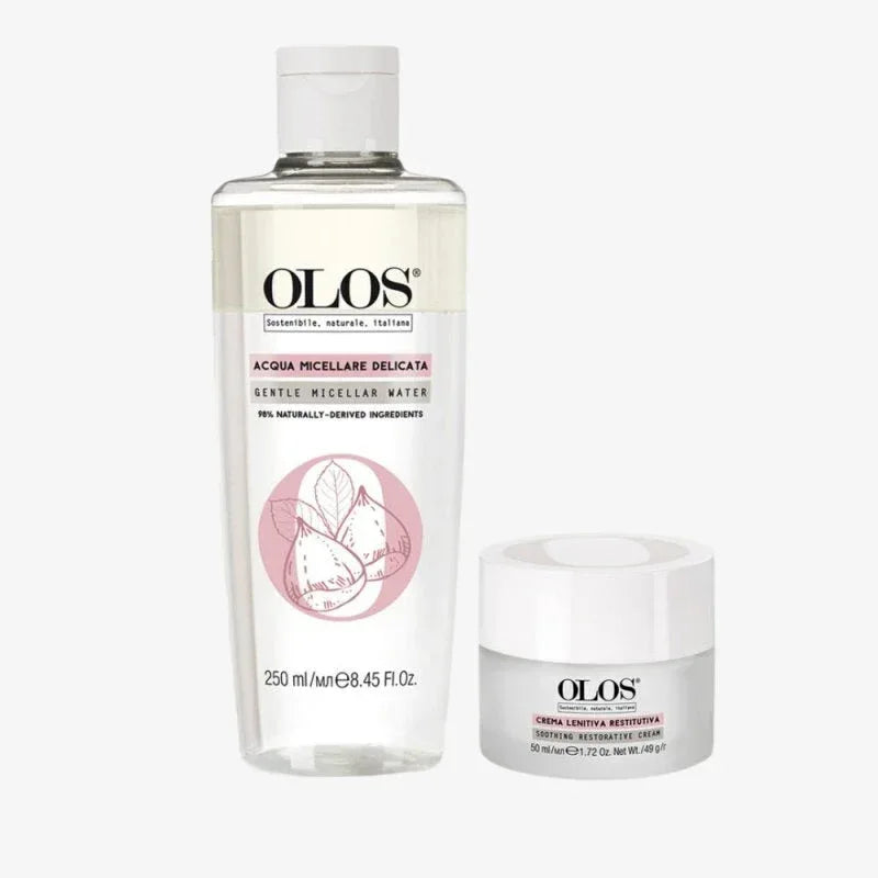 Olos Kit Acqua Micellare e Crema Viso lenitiva - Planethair