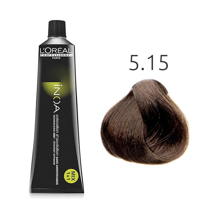 5,15 Inoa High Resist Castano Chiaro Cenere Mogano 60gr - Planethair 