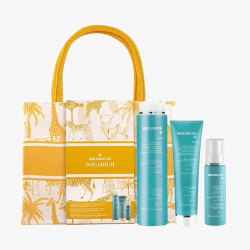 Medavita Solarich Summer Kit: Shampoo, Maschera, Olio + Bag