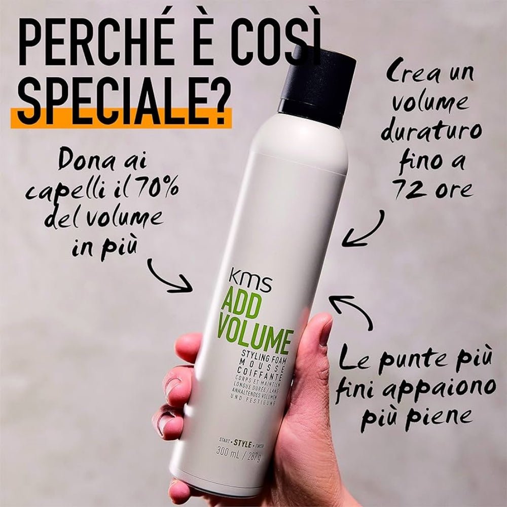 Kms Add Volume Styling Foam schiuma volumizzante 300ml - Planethair 