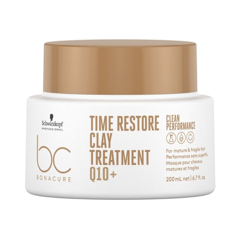 Schwarzkopf Time Restore Clay Treatment Maschera Rinforzante Capelli Maturi 200ml - Planethair 