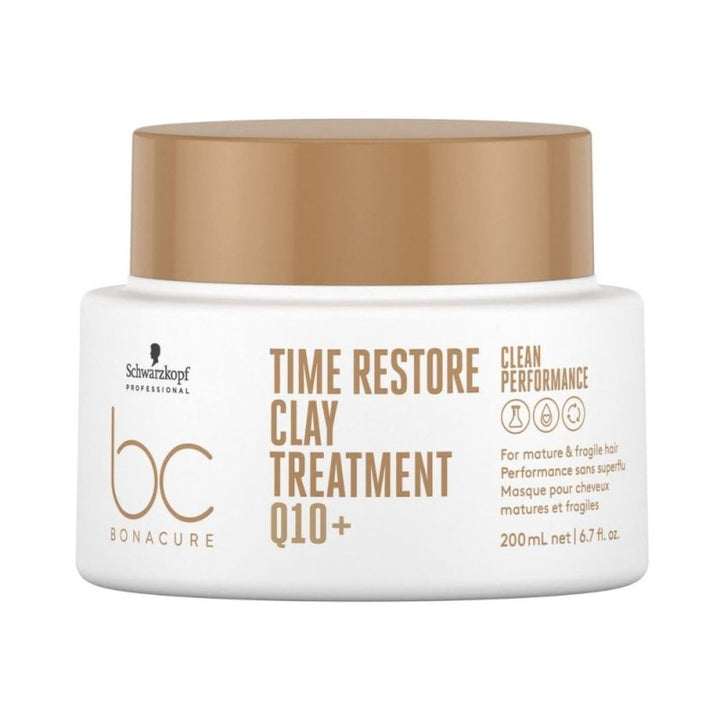 Schwarzkopf Time Restore Clay Treatment Maschera Rinforzante Capelli Maturi 200ml - Planethair 