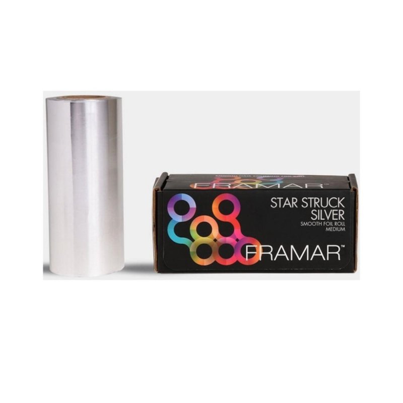 Framar Star Struck Silver Rullo Alluminio Medium 12,7 cm x 97,5 m - Planethair 