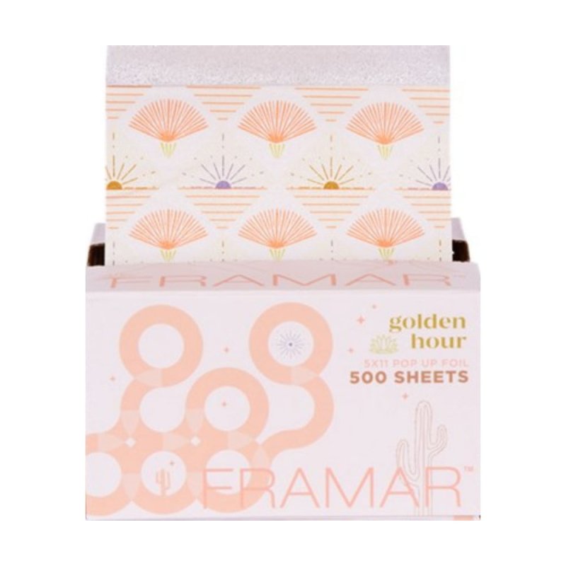 Framar Pop UP Golden Hour Fogli Alluminio Pre-Tagliati 5x11 500 PZ - Planethair 