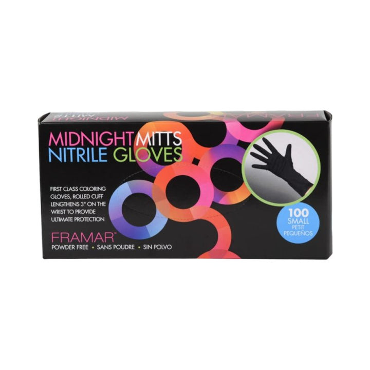 Framar Midnight Mitts Guanti Nitrile 100PZ - Accessori colorazione